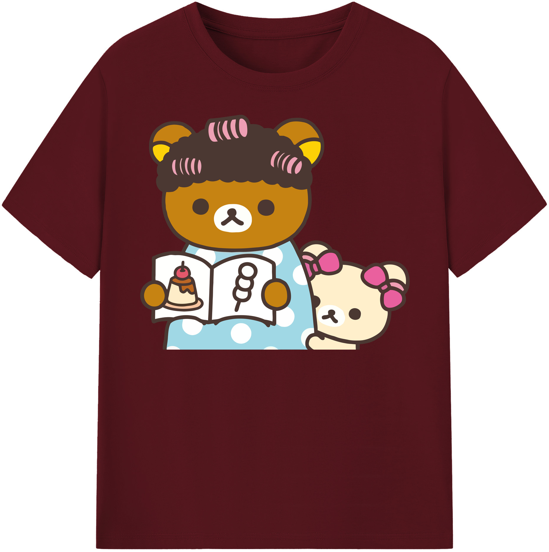 （画像用） リラックマ リラックマ キイロイトリ Rilakkuma Korilakkuma Kiiroitori 綿100％半袖Tシャツ（フロントプリント）